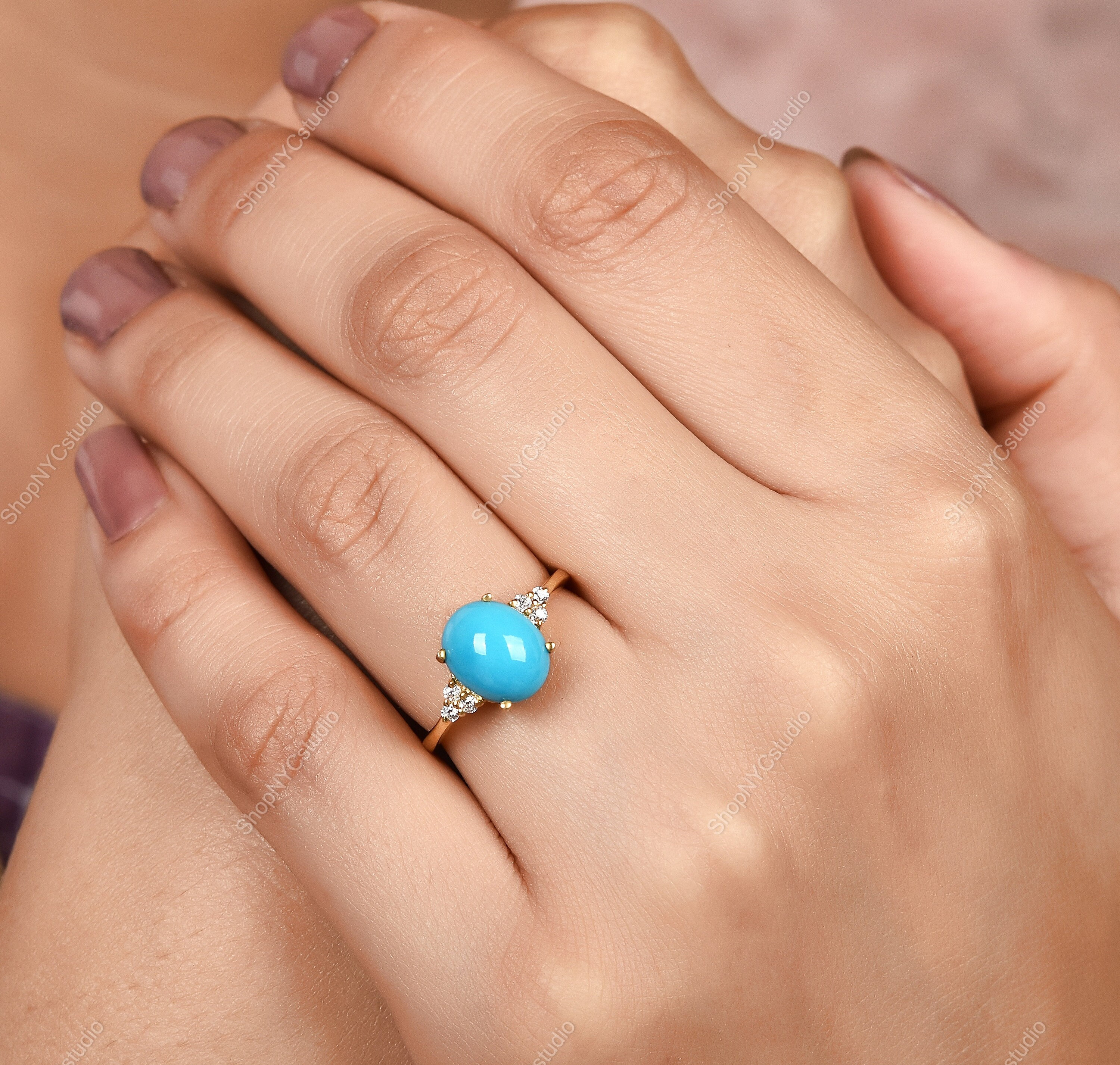 指輪・リング Sleeping Beauty Arizona Arizona Sleeping Beauty Turquoise Ring, Turquoise Sterling Silver