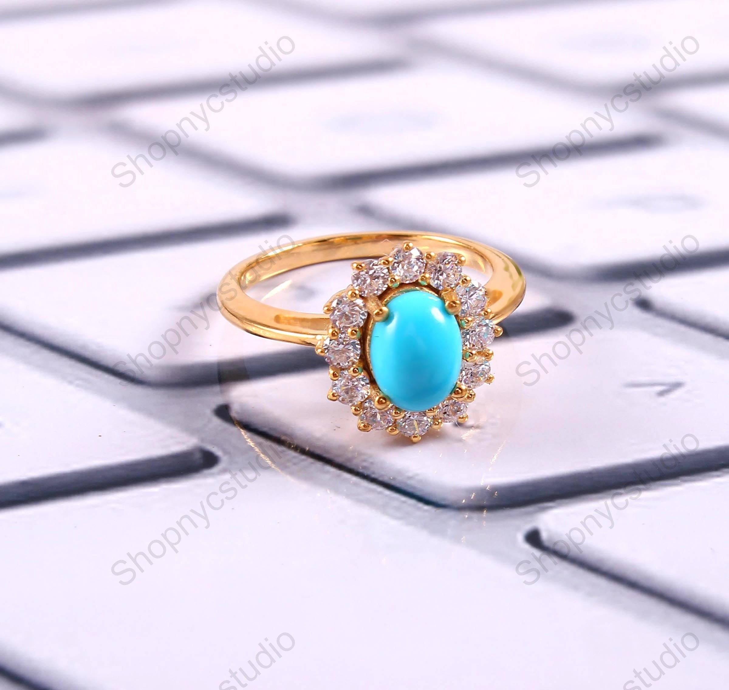 指輪・リング Sleeping Beauty Arizona Arizona Sleeping Beauty Turquoise Ring, Blue Turquoise Ring