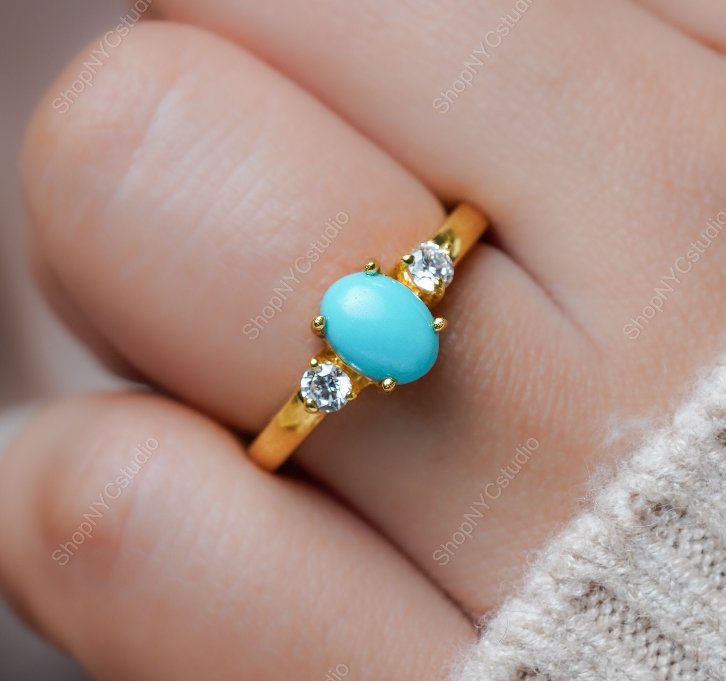 Arizona Sleeping Beauty Turquoise Ring, Turquoise Sterling Silver