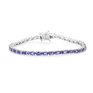 AAA Tanzanite Sterling Silver Bracelet, Tennis Bracelet, Bolo Bracelet, Genuine Tanzanite, Women Bracelet, Tanzanite Silver Bracelet