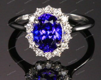 Tanzanite Ring, Tanzanite Sterling silver Ring, Gift for her, Natural Tanzanite Rings, Engagement Ring, Wedding Ring, Anniversary Ring