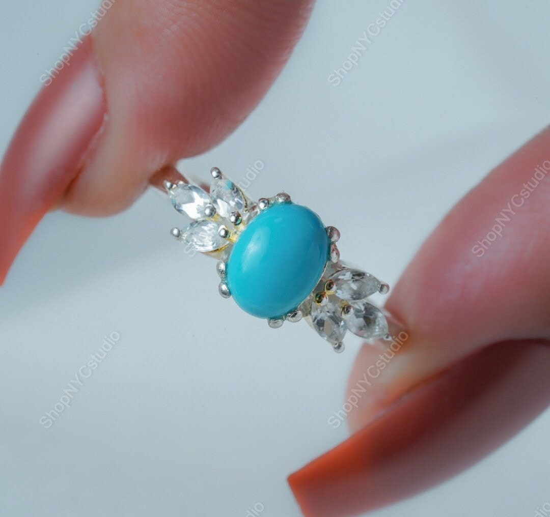 Arizona Sleeping Beauty Turquoise Ring, Turquoise Sterling Silver