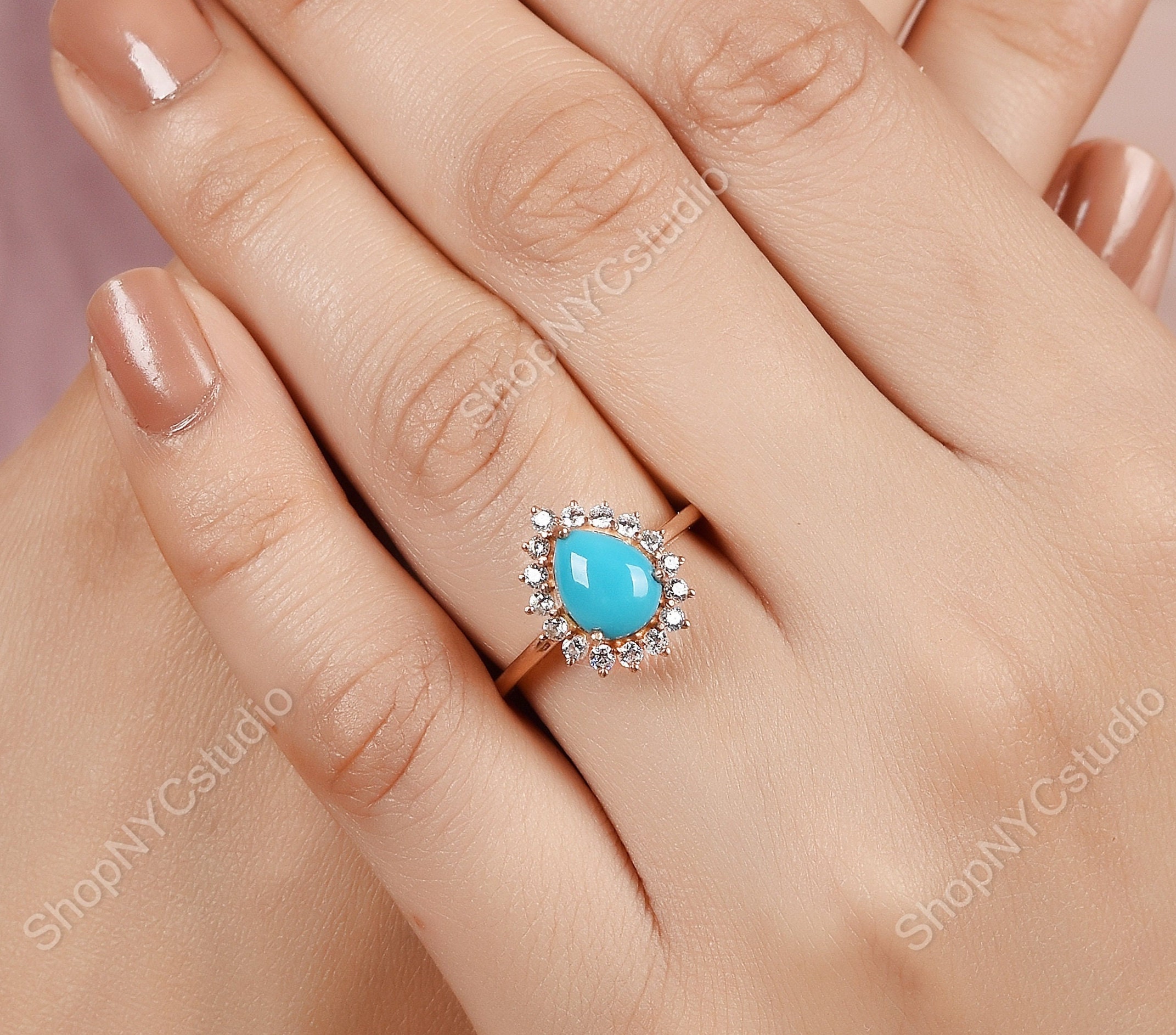 Arizona Sleeping Beauty Turquoise Ring, Turquoise Sterling Silver