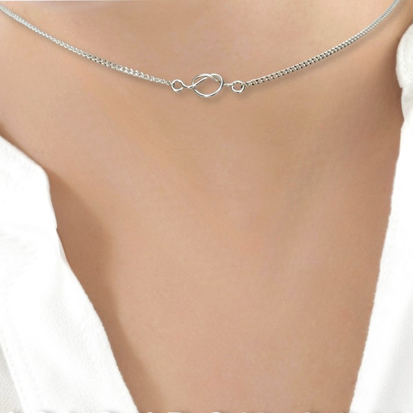 Knot necklace silver. Necklaces for women.Birthday gifts. Ready to be gifted. ;)