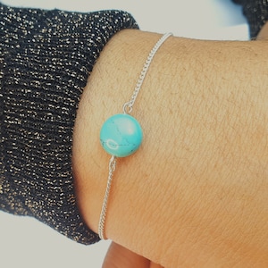 December geboortesteen armband voor dames, vervaardigd in sterling zilver met een Turkoois. Met gepersonaliseerde wenskaart, klaar om cadeau te doen. ;)