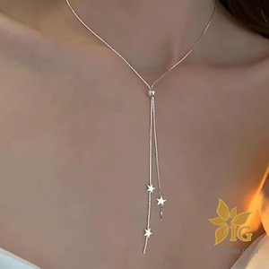 Collana minimalista a forma di stella per donna, con biglietto di auguri personalizzato. Regali fatti a mano. Pronti per essere regalati. ;)