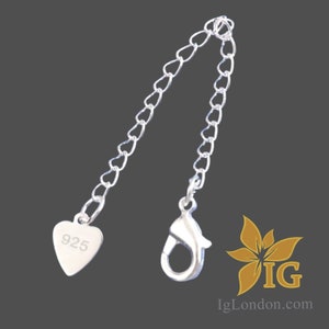 Genuine 925 Sterling Silver Chain Extender Necklace/Bracelet Extension
