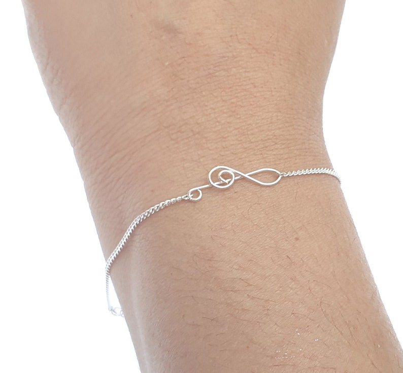 Musical notes Treble Clef bracelet. Bracelets for women with personalized greeting card. Birthday gifts. Ready to be gifted. image 2