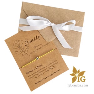 Personalisiertes Dankeschön Armband, Armband Geschenk mit Name und Bedeutung, Charm Schmuck für Sie. Handgemachte Geschenke. Bereit zum Verschenken. ;)