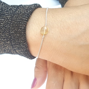 Citrin, November Geburtsstein Armband für Frauen, gefertigt in Sterling Silber, mit personalisierter Grußkarte. Bereit zum Verschenken. ;)