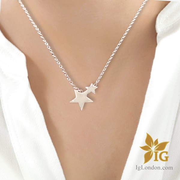 Sterling silver star necklace, Handmade silver necklaces for women, Christmas gifts. Birthday gifts. Ready to be gifted. ;)