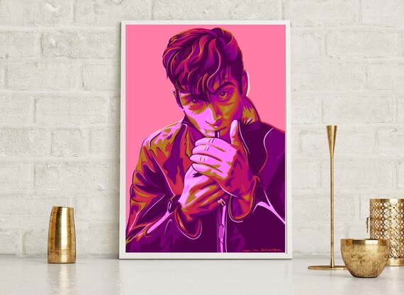 Alex Turner Arktische Affen Comic Fine Art Print Rosa Etsy