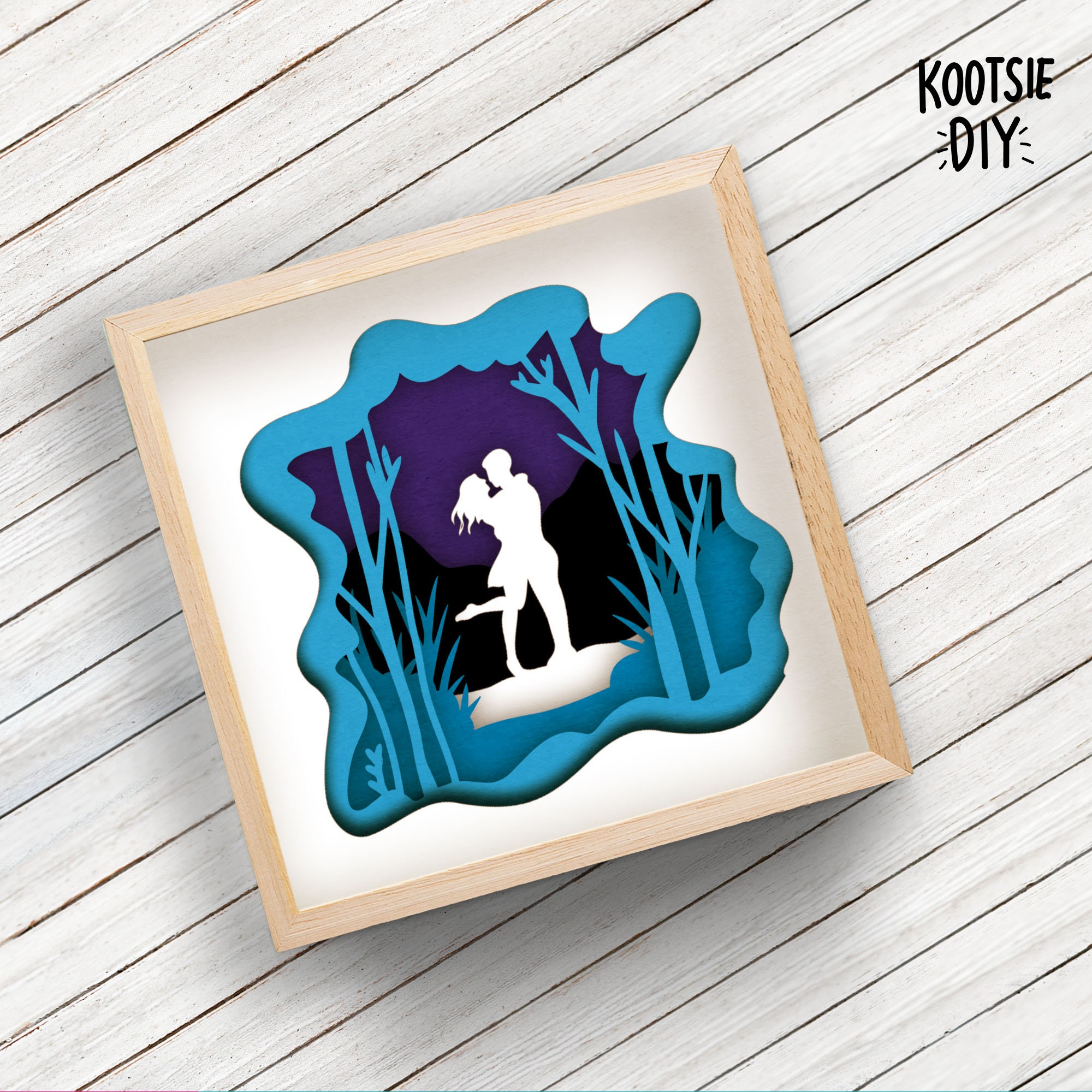 Couple Shadow Box SVG for Cricut, Silhouette, 3d Layered Mandala, Woman ...