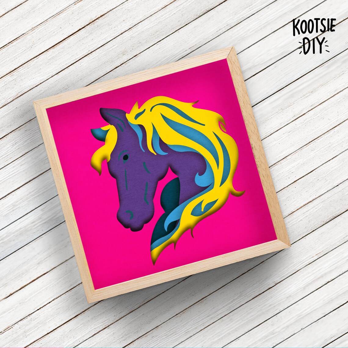 Horse Shadow Box SVG für Cricut Silhouette 3d layered | Etsy