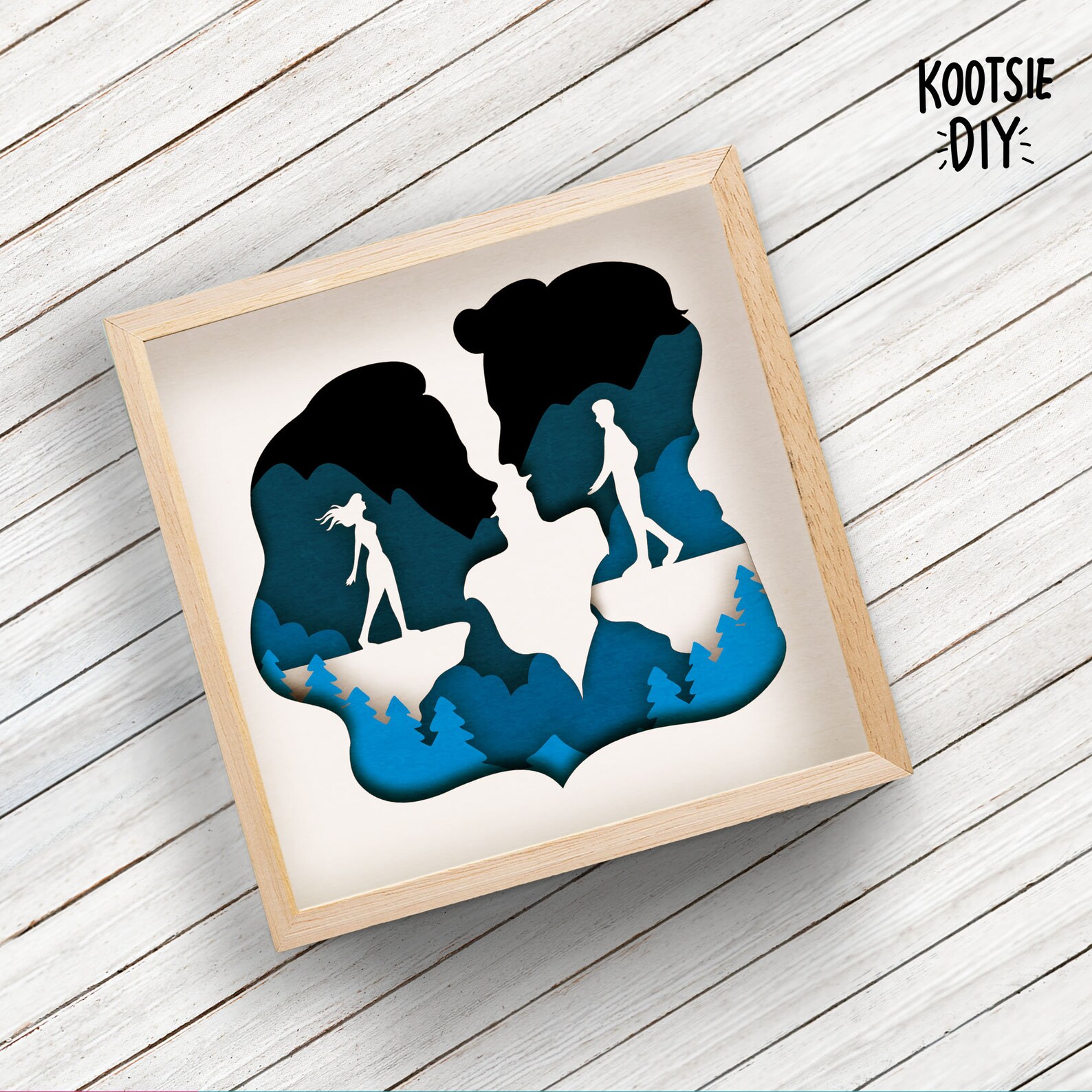 Download Valentines Shadow Box SVG for Cricut Silhouette 3d layered | Etsy