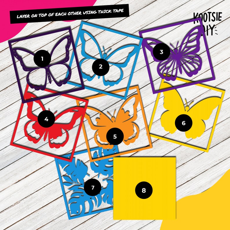 Shadow Box Svg Simplified Butterfly Shadow Box Svg Fi - vrogue.co