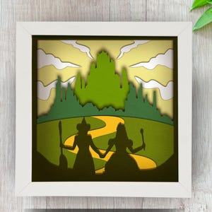 Wicked DIY Shadow Box SVG para Cricut, Silhouette, modelo de mandala em camadas 3D SVG para máquinas de corte ou corte de papel.