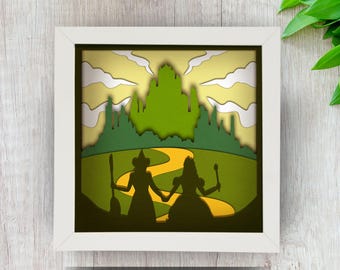 Wicked DIY Shadow Box SVG for Cricut, Silhouette, 3d layered Mandala Template SVG for cutting machines or paper cut.