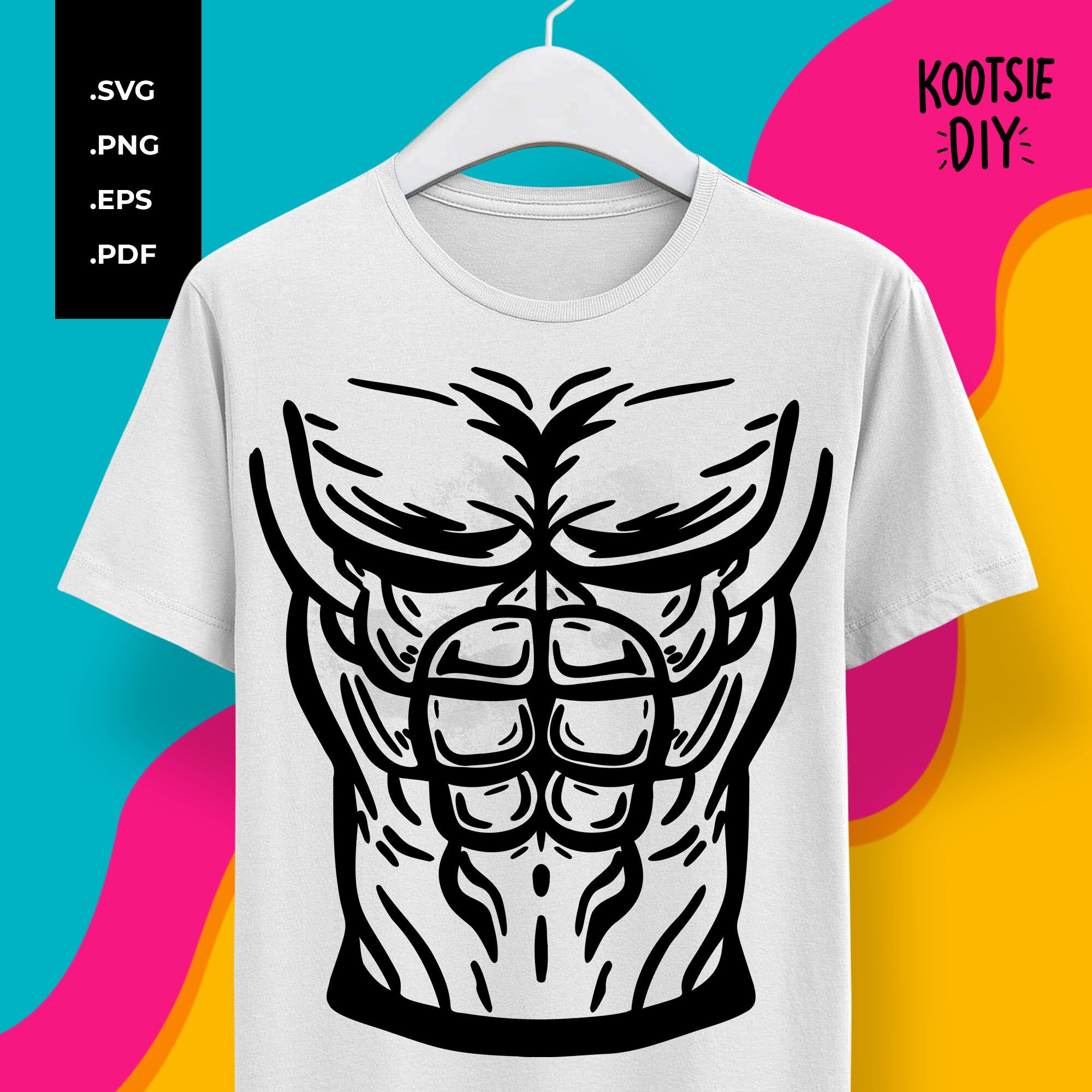 Roblox Muscle T Shirt Template Png Graphic Black And - Roblox Muscle Shirt  Template, Full Size PNG Download