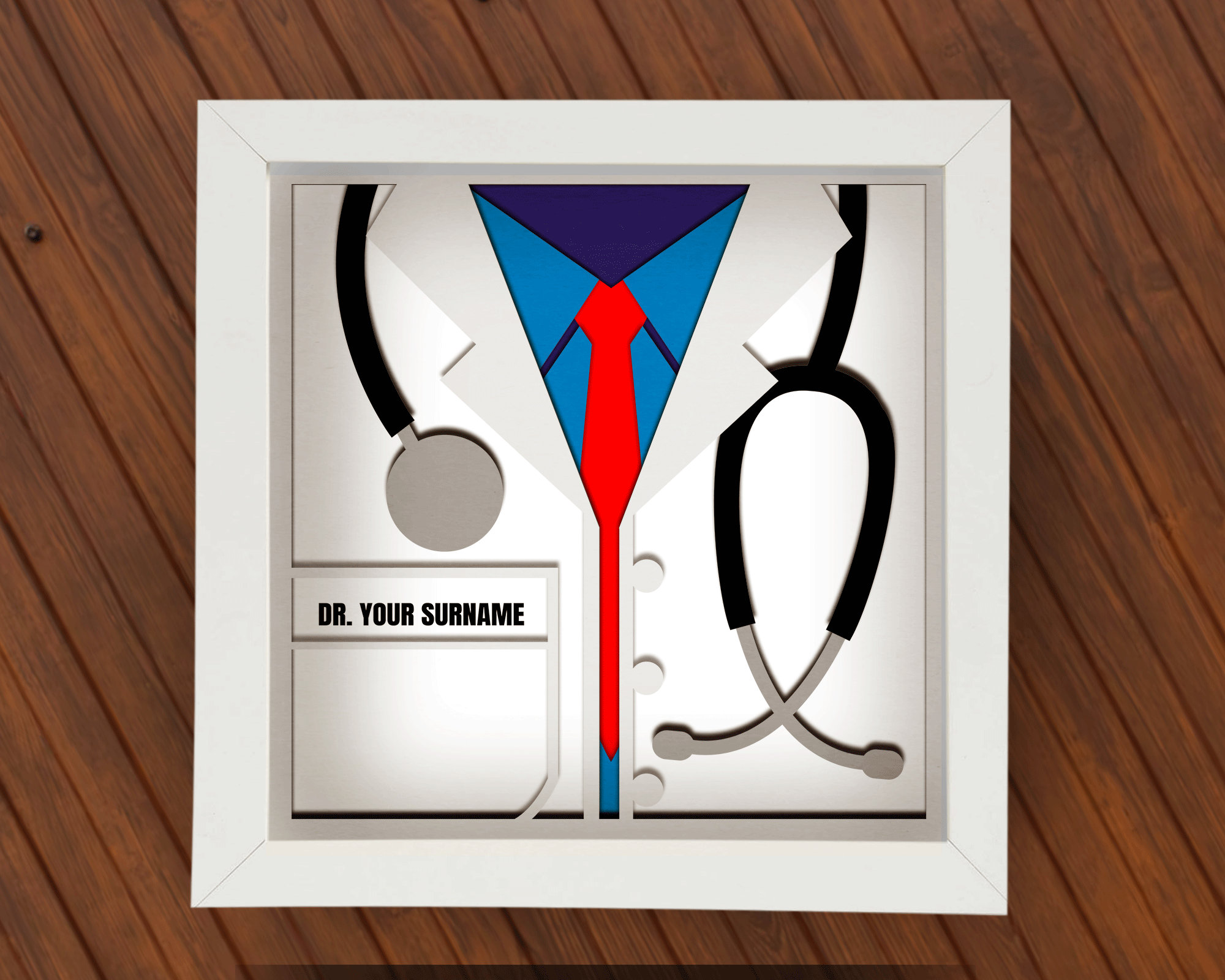 Medical Doctor Shadow Box Svg for Cricut, Silhouette, Paramedic 3d ...
