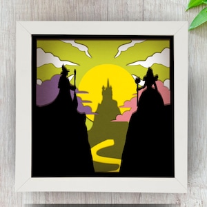 Wicked Shadow Box SVG für Cricut, Silhouette, 3d überlagerte Mandala Vorlage SVG für Schneidemaschinen oder Papierschnitt, für immer.