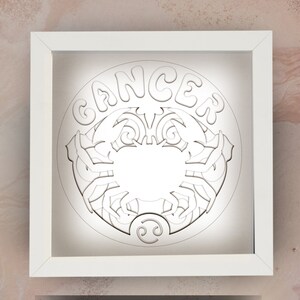 3D Cancer Zodiac Shadow Box SVG for Cricut, Silhouette, Cancer 3d ...