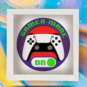 3D Video Game Shadowbox SVG pour Cricut, Silhouette, Arcade 3d couches Mandala, Gamer Lightbox, 3D Game Shadow box SVG, SVG multicouche