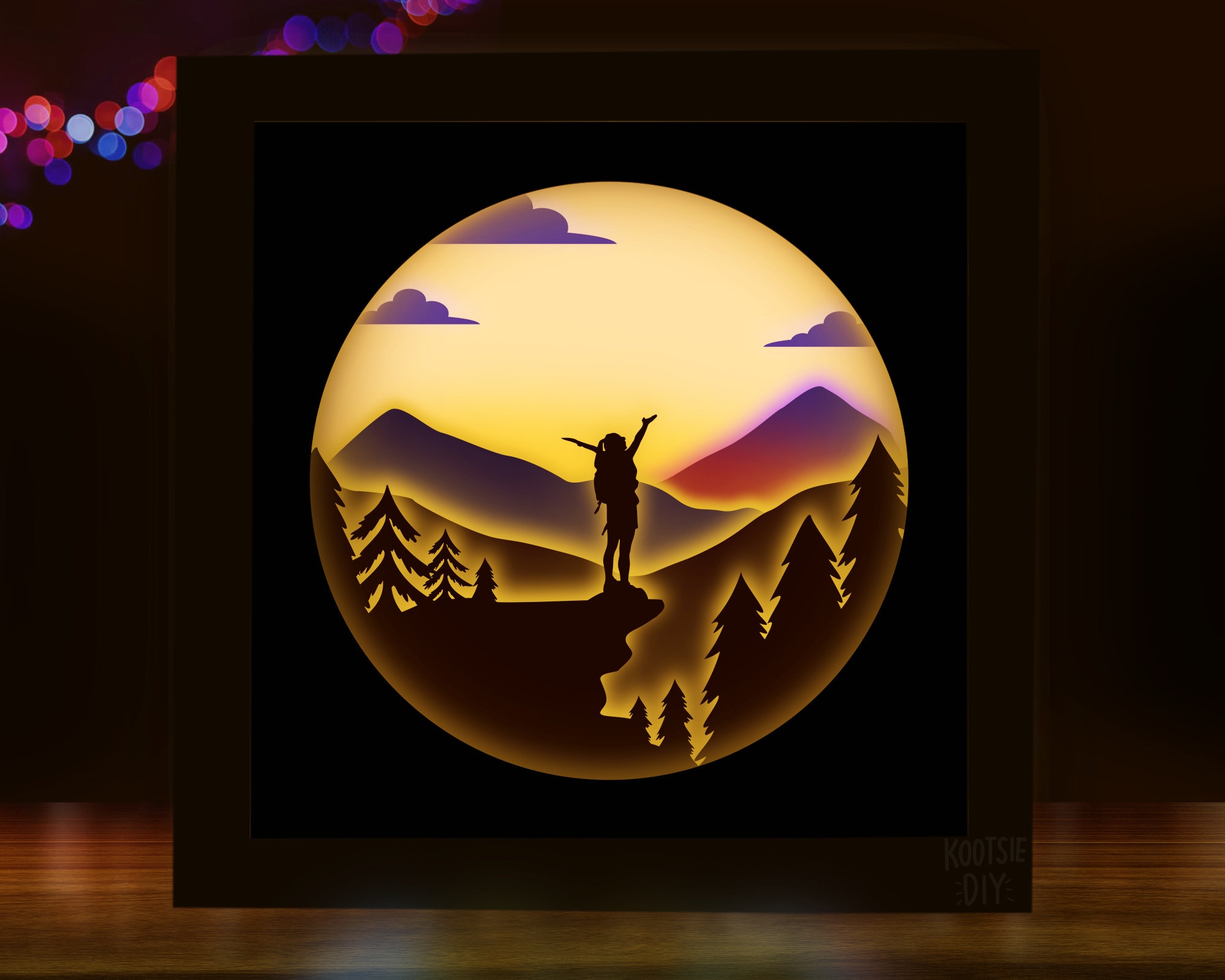 Nature Shadow Box SVG for Cricut, Silhouette, Forest 3d Layered Mandala ...