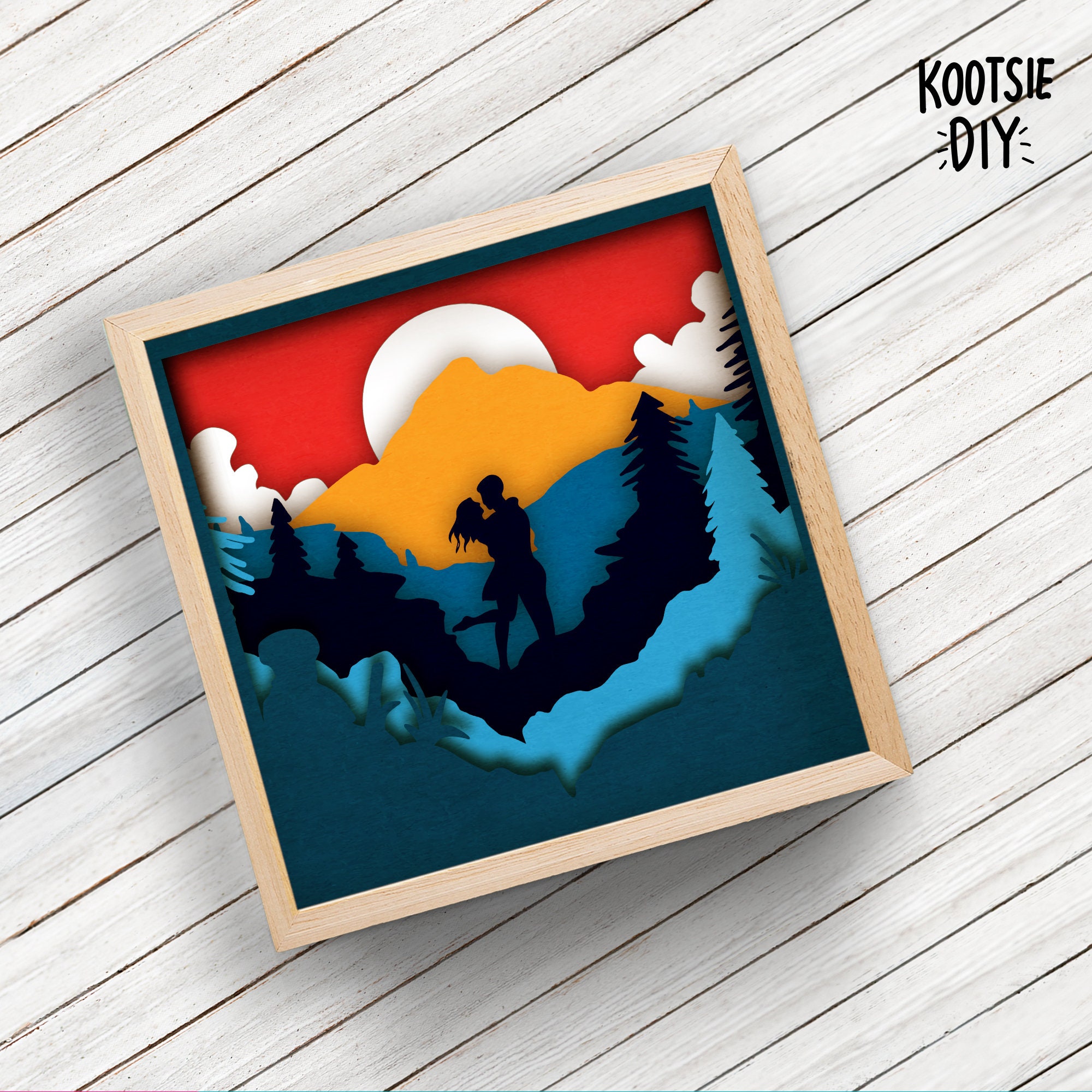 Forest Lover Shadow Box SVG for Cricut Silhouette 3d Layered Etsy New