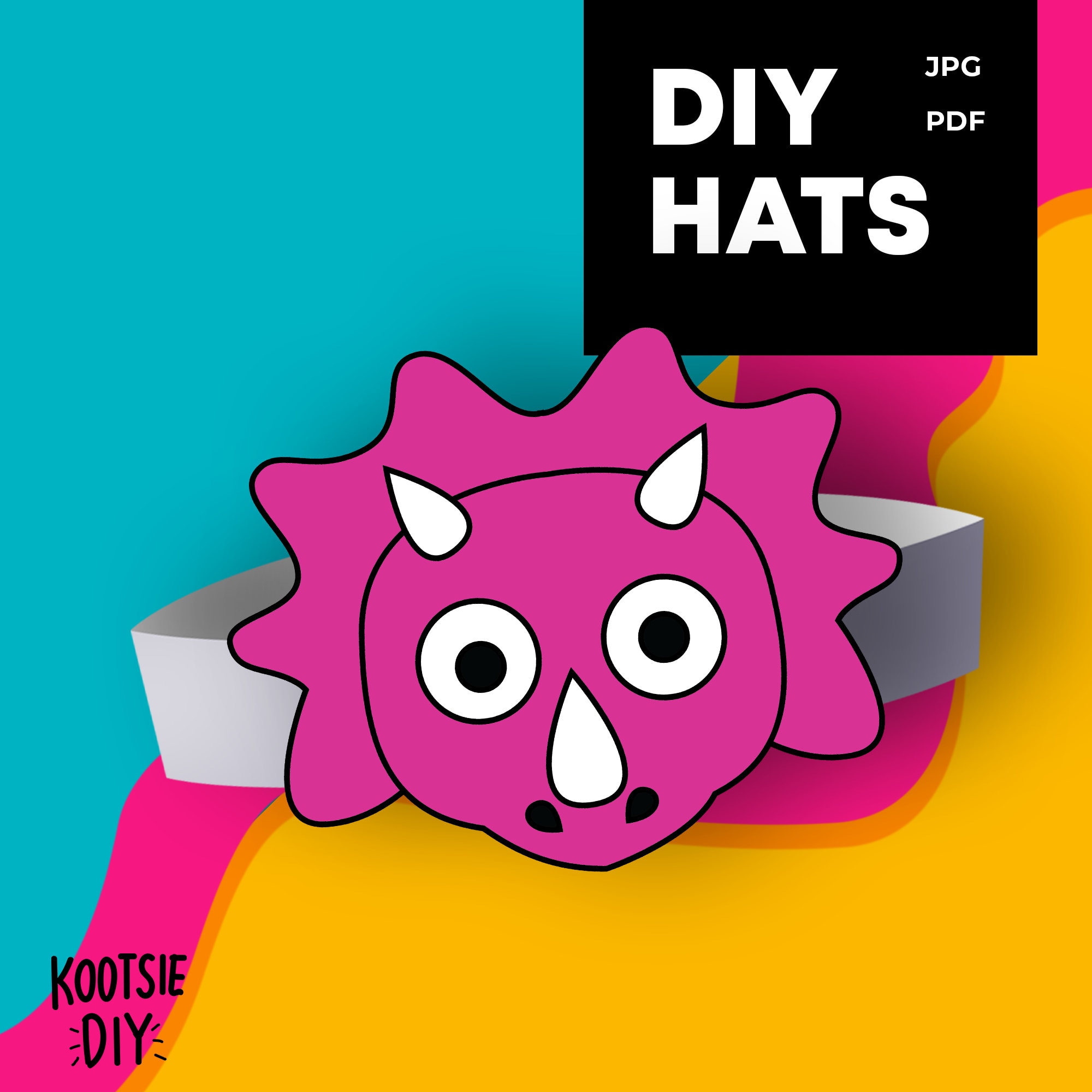 PRINTABLE Dinosaur Party Hats for Kids T-rex Paper Crowns - Etsy Ireland
