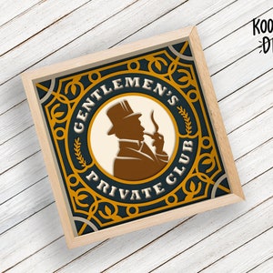 3D Art Deco SVG Schattenbox für Cricut, Silhouette, Gentlemen Layered Mandala, Boyfriend Paper cut, Boyfriend Geschenk, Like a Sir, Dapper 3d SVG Bild 3