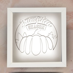 Pumpkin Shadow Box SVG for Cricut, Silhouette, Fall 3d Layered Mandala ...
