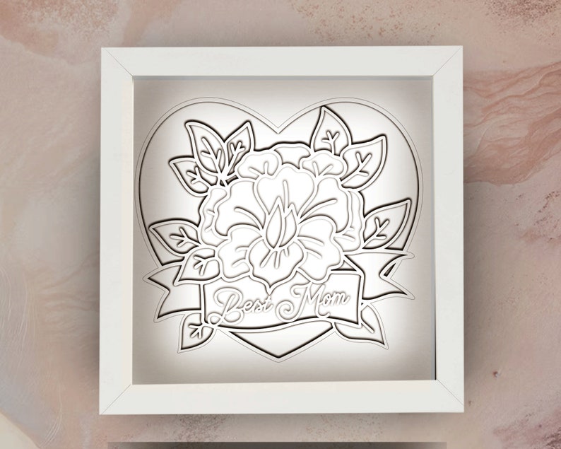 Mother's Day Shadow Box SVG for Cricut, Silhouette, Mom 3d Layered ...
