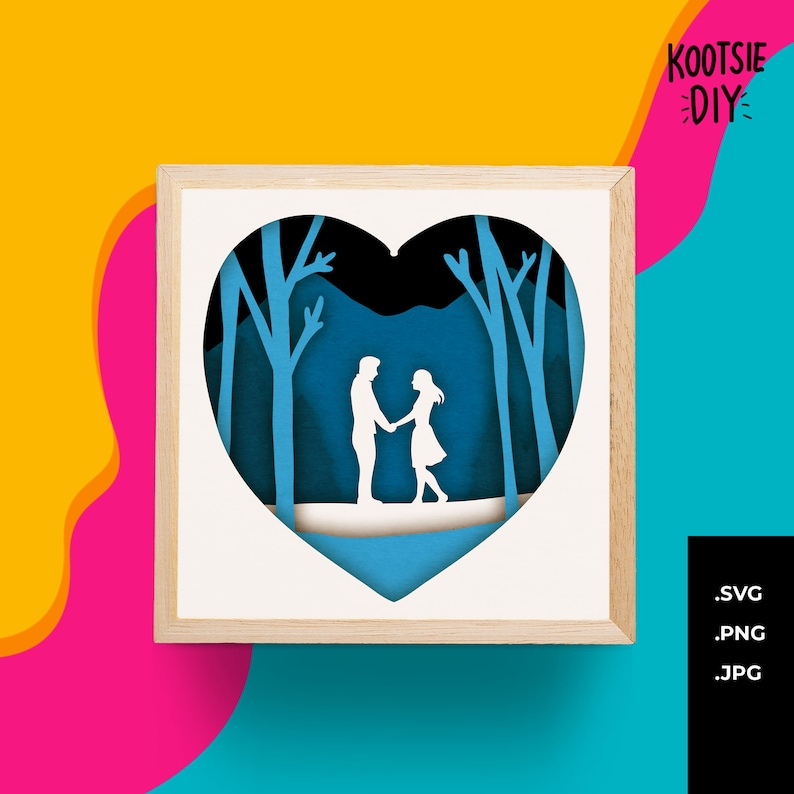 Love Shadow Box SVG for Cricut Silhouette 3d Layered - Etsy