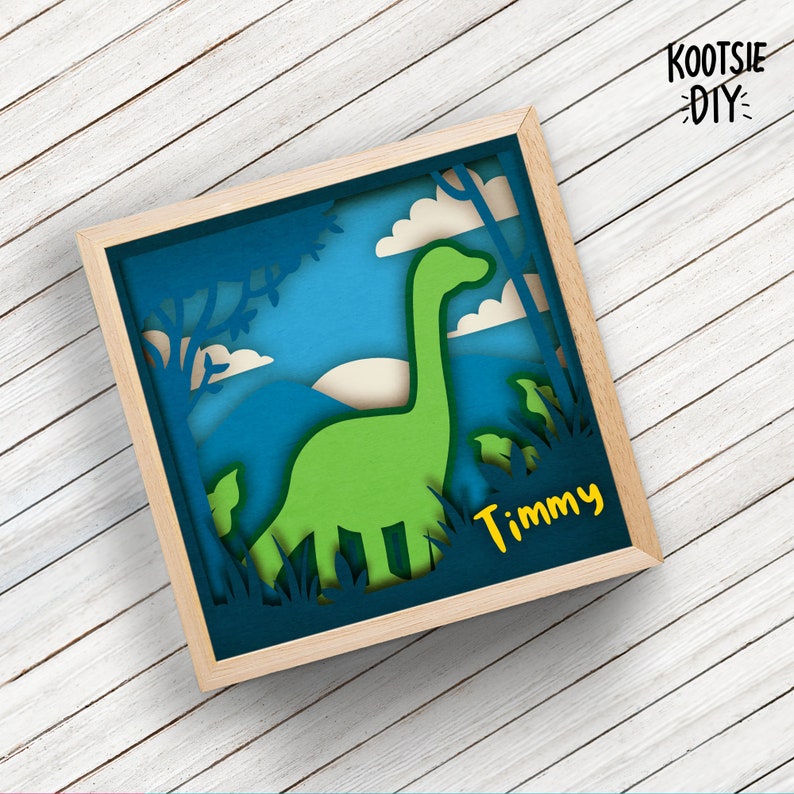 Download Dinosaur Cricut Shadow Box Svg 3d mandala svg layered | Etsy