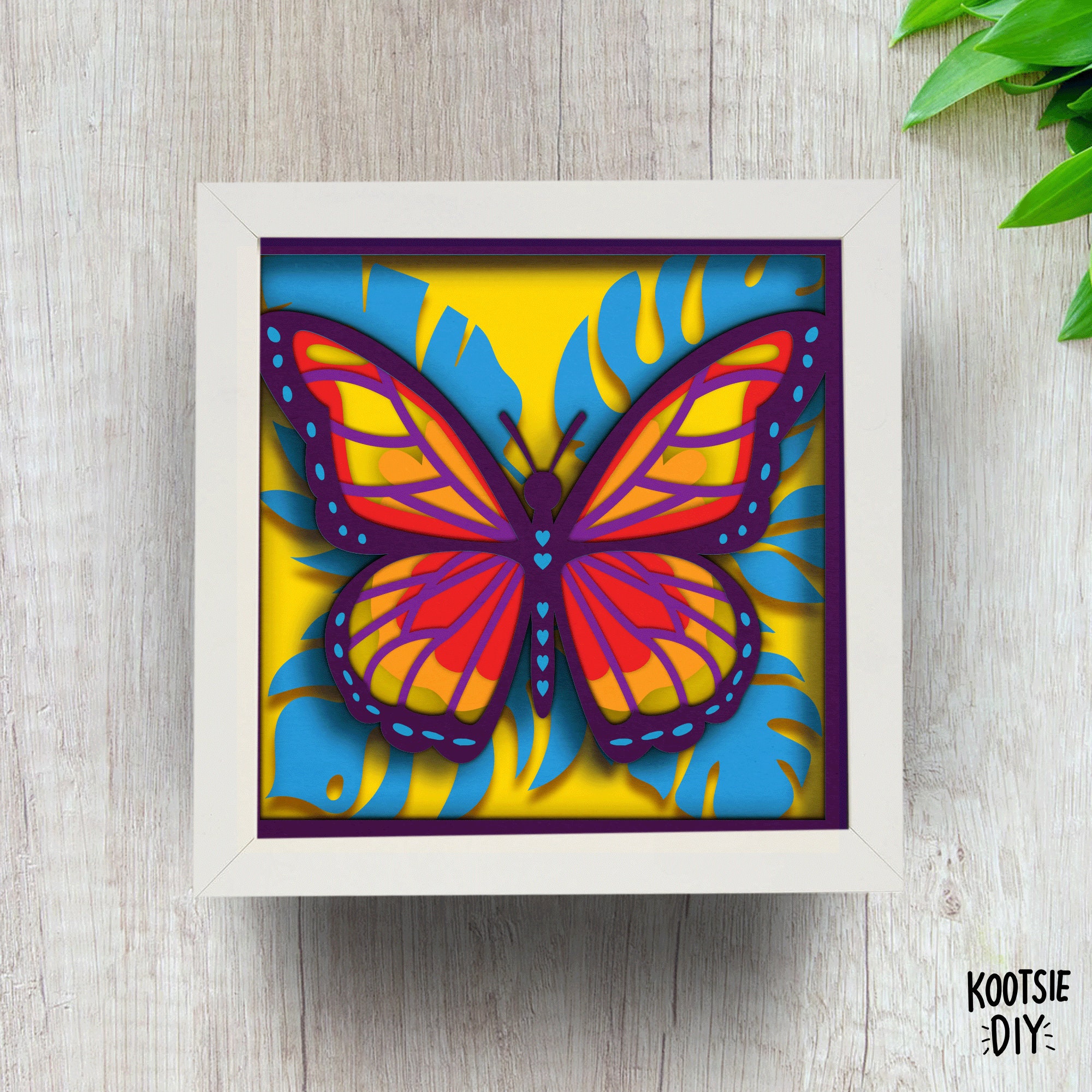 Butterfly Shadow Box SVG for Cricut Silhouette Butterfly 3d Etsy