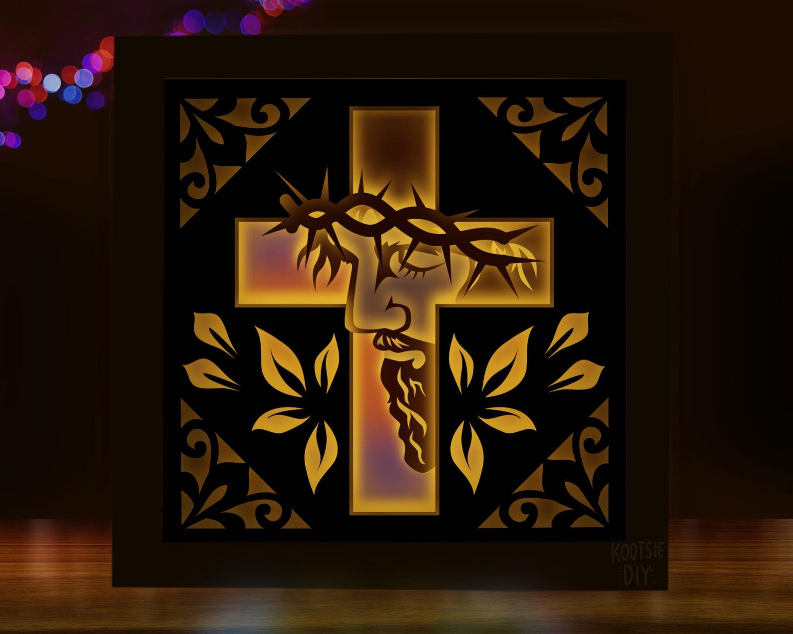 Jesus Cross Shadow Box Template SVG for Cricut Lightbox, 3d Crucifix ...