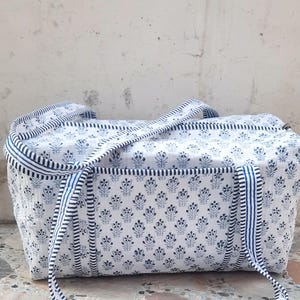 Vintage Large Cotton Duffel Bag, Quilted Weekener Bags, Shopping Bag Travel Bags, Gym bag, Overnight Bag Everyday use women&#39;s Holiday gifts
