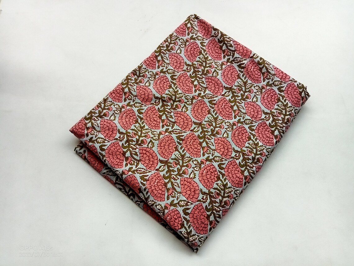 Hand Block Print Fabric Indian Print Fabric Dress Making - Etsy