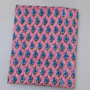 Beautiful Hand Block Print Cotton Fabric By the Yard, Indian Cotton Light weight Fabric Cloth, Cotton women&#39;s Clothing Dress Making Fabric
