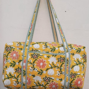 Vintage große Baumwoll-Seesack, gesteppte Weekender-Taschen, Reisetasche, Sporttasche, Einkaufstasche, Reisetasche Alltagsgebrauch Urlaub Geschenke