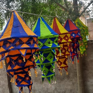Mix Lot Indian Cotton  Lampshade  Party decorative Lantern, Vintage Embroidered  Lantern, colorful Lampshade, Decorative lampshade Home