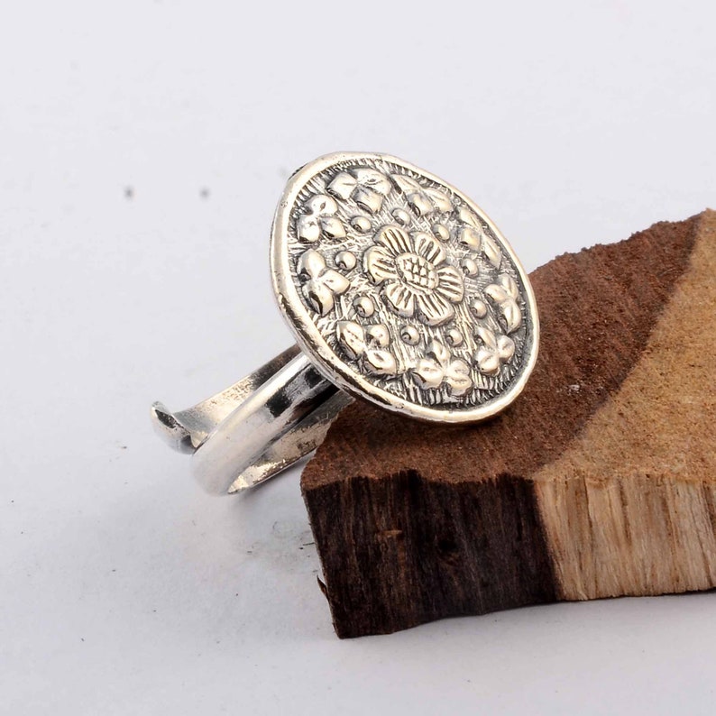 Adjustable Flower Design Ring *Sterling Silver Ring *Silver jewelry *Gift for her *925 Boho Ring *Wedding Ring *Gift For Her