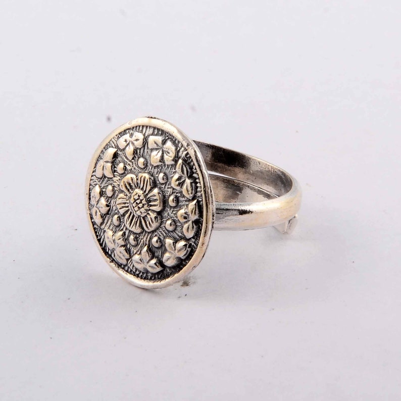 Adjustable Flower Design Ring *Sterling Silver Ring *Silver jewelry *Gift for her *925 Boho Ring *Wedding Ring *Gift For Her