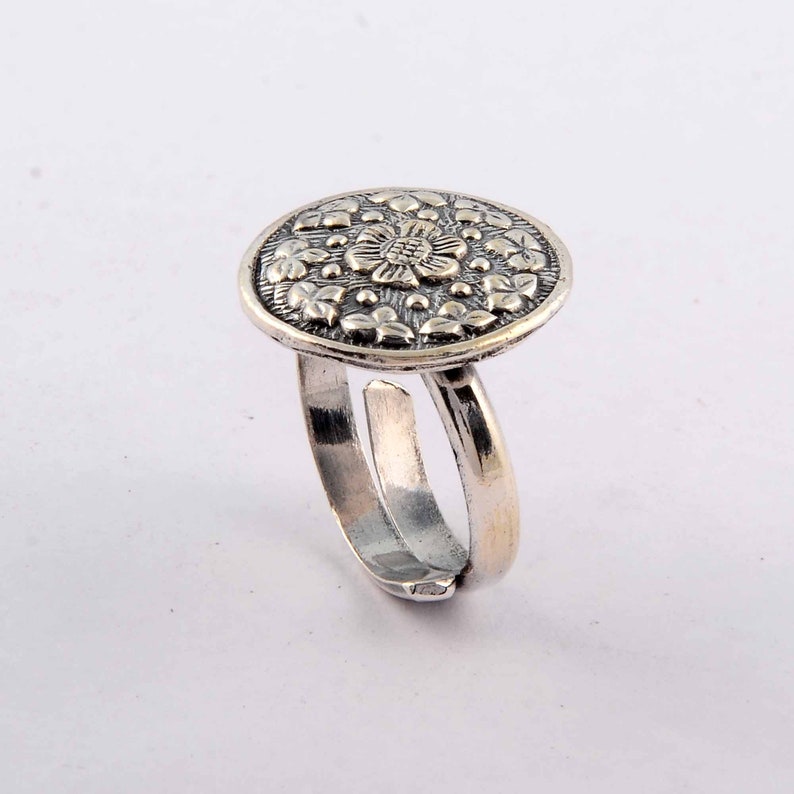 Adjustable Flower Design Ring *Sterling Silver Ring *Silver jewelry *Gift for her *925 Boho Ring *Wedding Ring *Gift For Her