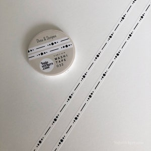 Washi-tape • Dots & Stripes • Rand- en scheidingstape • Dunne decoratieve maskeertape • 5 mm x 10 m • bujostickers.com 033