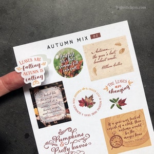 Autumn/Fall Mix Stickers • Quote stickers • bujostickers.com • Autumn mix 02