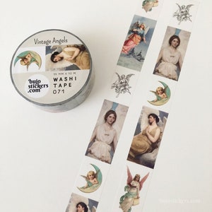 Engel Washi Tape • Vintage Engel • Alte Gemälde • Kunst • Dekoratives Masking Tape • 15 mm x 10 m • bujostickers.com 071