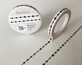 Washi tape • Dotted stripe • Border and divider border tape • Slim decorative masking tape • 5 mm x 10 m • bujostickers.com 037