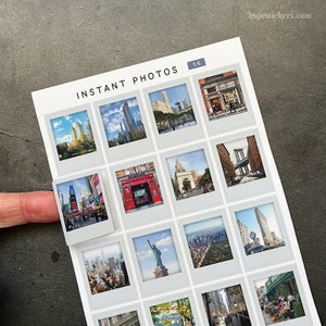 Pegatinas de la ciudad de Nueva York, estilo de fotografía instantánea • viaje, ciudad, turismo, EE. UU., estatua de la libertad, Flatiron, destino, viaje, vacaciones 16